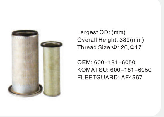 OEM Hydraulic Suction Filter Assembly 600-181-6050 Height 389mm