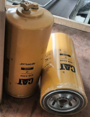 Yellow Industrial Oil Filter Excavator Engine Parts Fuel Filter 438-5386
