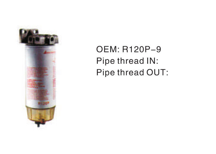 New Condition Diesel Truck Fuel Filter R120P-9 Pipe Paper Fiber Glass Media