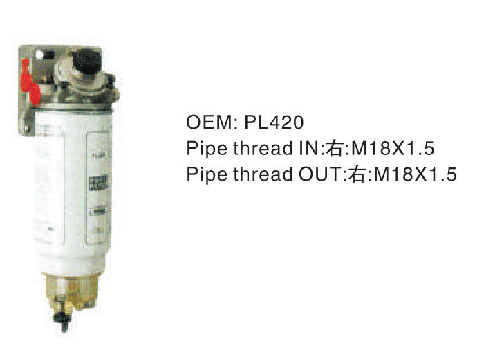 Durable Hydraulic Oil Filter Assembly PL420 Pipe  Thread IN M18*1.5
