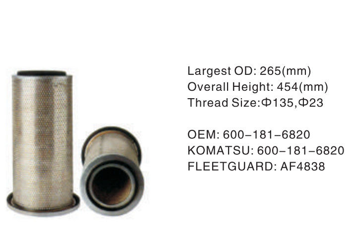 Overall Height 454mm Hydraulic Filter Housing Assembly 600-181-6820 OD 265mm