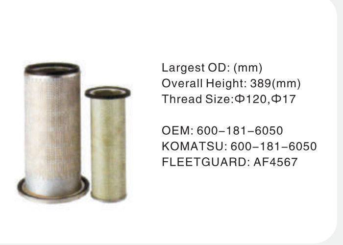 OEM Hydraulic Suction Filter Assembly 600-181-6050 Height 389mm