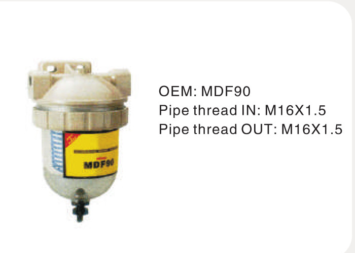 Automative Hydraulic Oil Filter Assembly MDF90 Pipe Thread IN M16 × 1.5 ...
